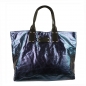 Preview: DAMEN SCHULTERTASCHE SHOPPER IN METALLIC LOOK UND JEANS SHCP631